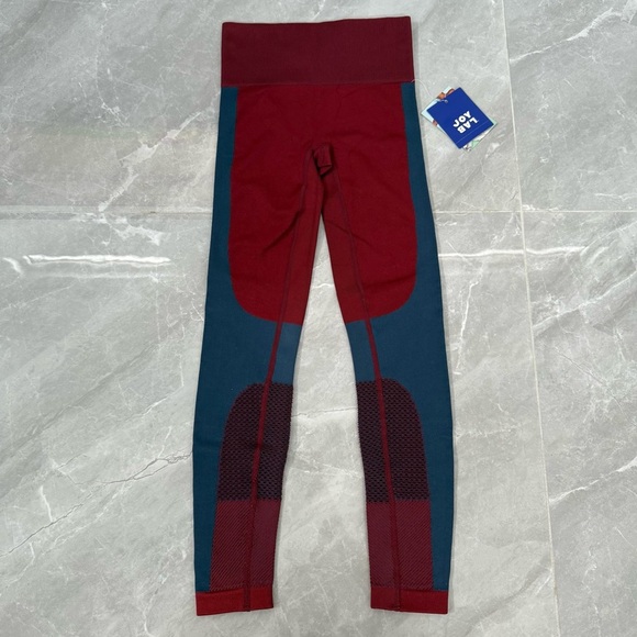 Women’s JoyLab Color Block Seamlessly Knit Mesh 7/8 Athletic Workout Leggings XS - Picture 2 of 16